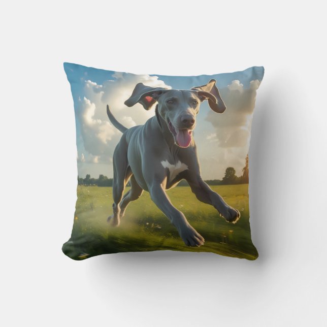Almofada Travesseiro decorativo Elegante Weimaraner (Frente)