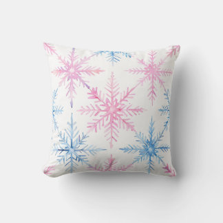 Almofada Travesseiro decorativo em floco de neve, cor-de-ág