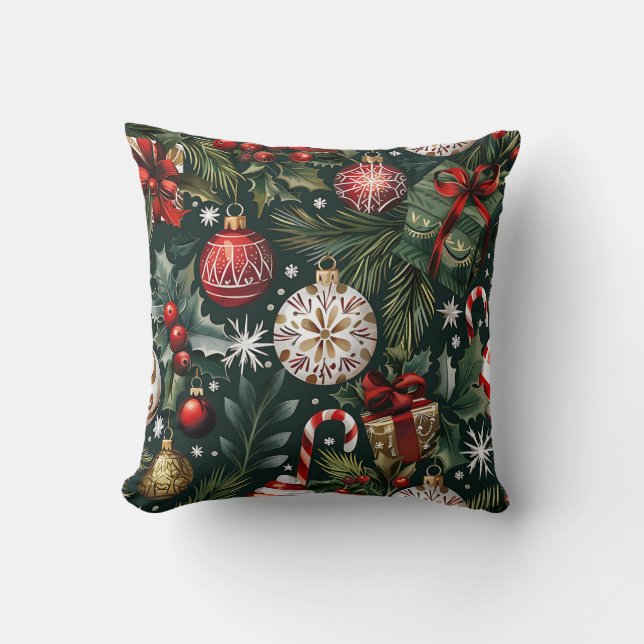 Almofada Travesseiro decorativo enfeites de natal (Frente)