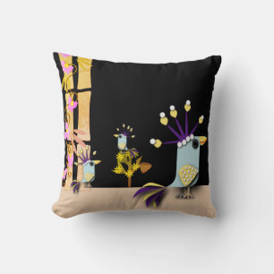 Almofada Travesseiro decorativo Engraçado de Aves Imaginári