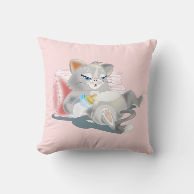 Almofada Travesseiro decorativo Engraçado de Baby Cat - Per (Frente)