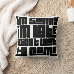 Almofada Travesseiro decorativo Engraçado - "Desculpe o atr
