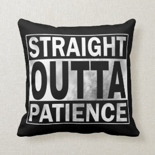 Almofada Travesseiro decorativo engraçado: Paciência reta
