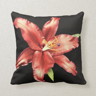 Almofada Travesseiro decorativo escuro do lírio - 16x16