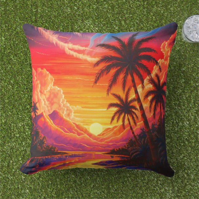 Almofada Travesseiro decorativo externo tropical (Grama)
