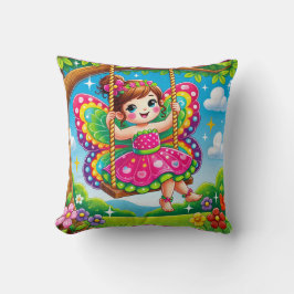 ALMOFADA TRAVESSEIRO DECORATIVO - "FAIRY SORRY ON A SWING"
