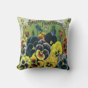 Almofada travesseiro decorativo feericamente dos Pansies de