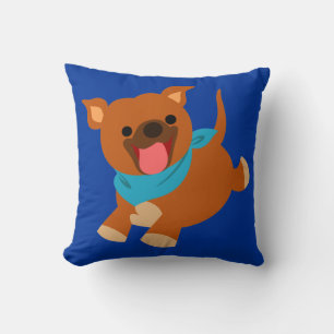 Almofada Travesseiro decorativo feliz bonito de Staffie dos