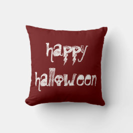 Almofada Travesseiro decorativo Feliz Halloween Burgundy