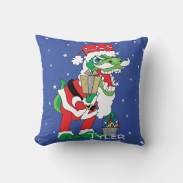 Almofada Travesseiro decorativo Feliz Natal TySANTAsaurus R
