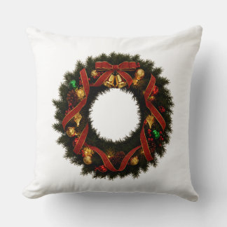 Almofada travesseiro decorativo Festivo Holiday Wreath - Es