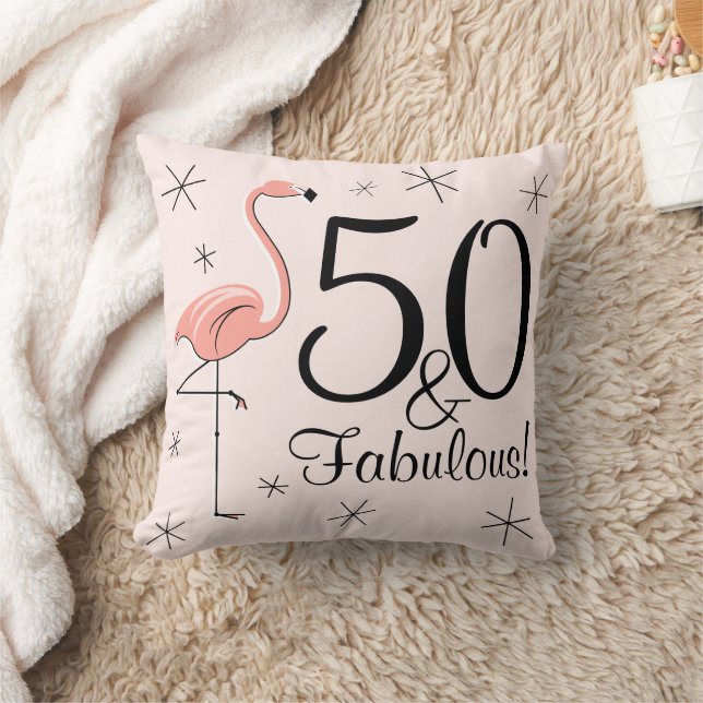 Almofada Travesseiro decorativo Flamingo Pink '50 e Fabulos (Cobertor)