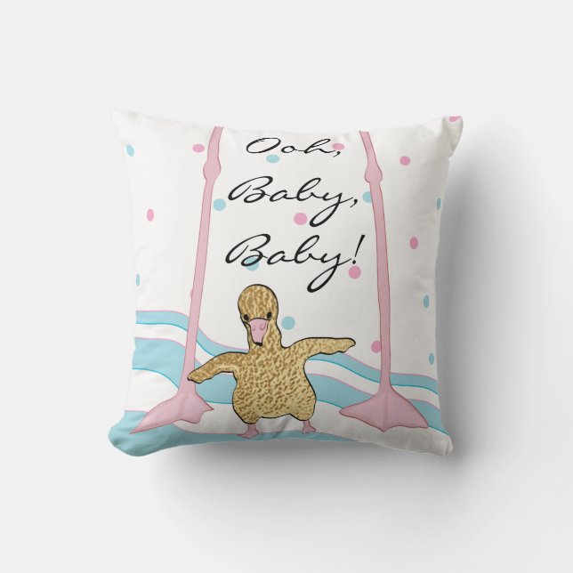 Almofada Travesseiro decorativo Flamingo Quadrado de 16" (Frente)