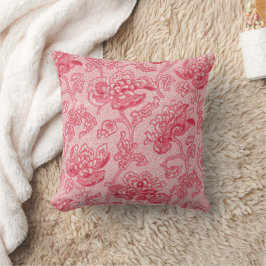 Almofada Travesseiro decorativo Floral 1920 Quente Rosa