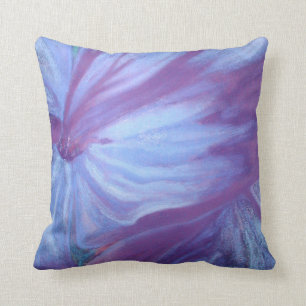 Almofada Travesseiro decorativo floral azul romântico