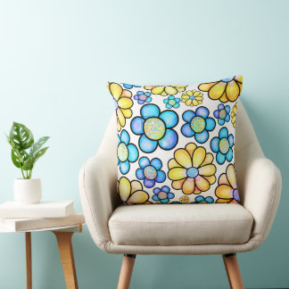 Almofada Travesseiro decorativo Floral Bloom 20x20