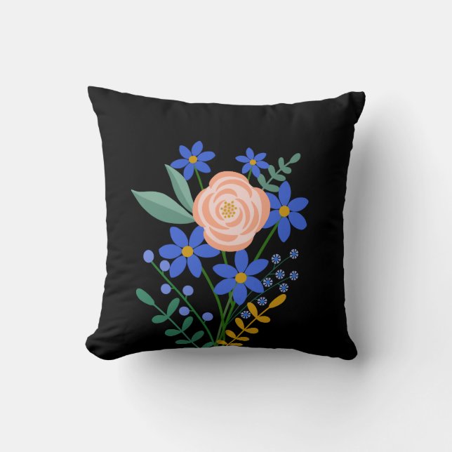 Almofada Travesseiro decorativo Floral Buquê (Frente)