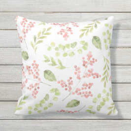 Almofada Travesseiro decorativo floral da aguarela elegante