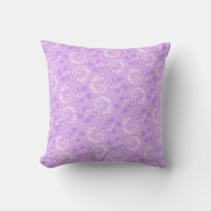 Almofada Travesseiro decorativo floral do roxo do damasco