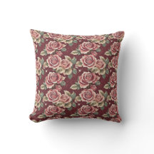 Travesseiro decorativo Floral do Vintage Rosa