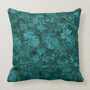 Almofada Travesseiro decorativo floral esmagado da cerceta