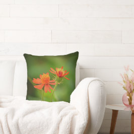 Almofada Travesseiro decorativo Floral Laranja Elegante