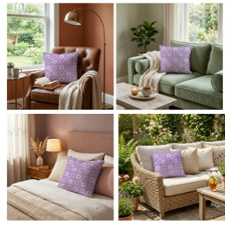 Almofada Travesseiro Decorativo Floral Lavendaisy Haven Dai