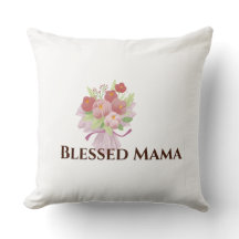 Travesseiro Decorativo Floral Mãe Abencoada