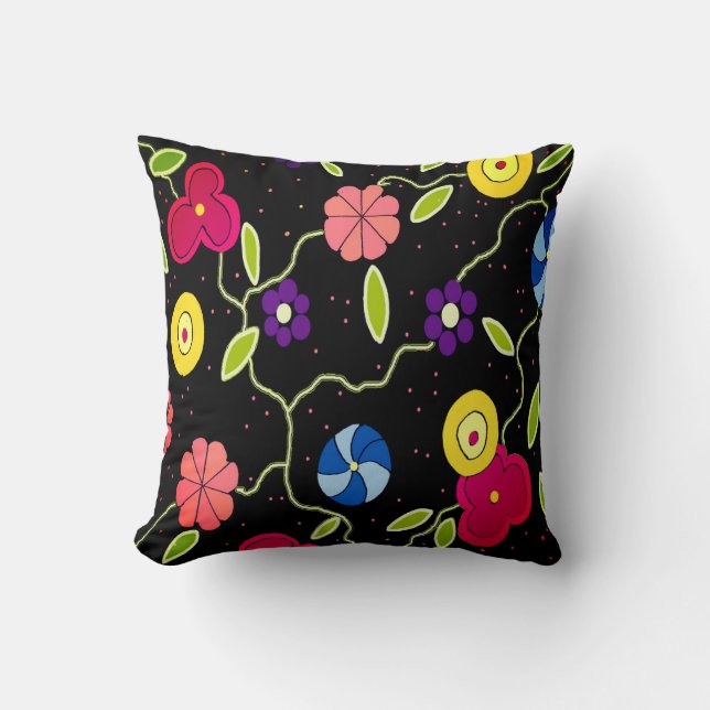 Almofada Travesseiro decorativo Floral Moderno (Frente)