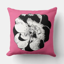 Almofada Travesseiro decorativo Floral Monocromático a Rosa