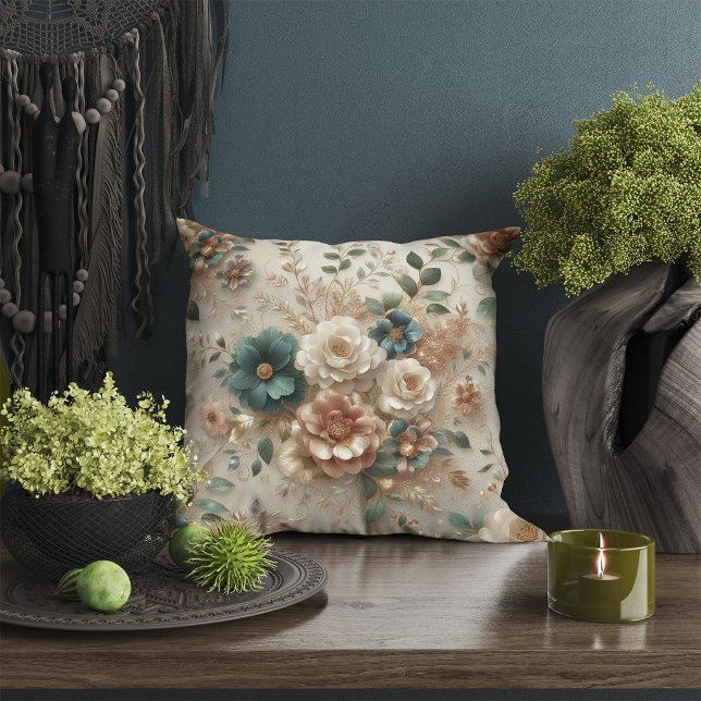 Almofada Travesseiro decorativo Floral Padrão 2 (Criador carregado)