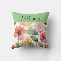 Travesseiro decorativo Floral Personalizado de Aqu