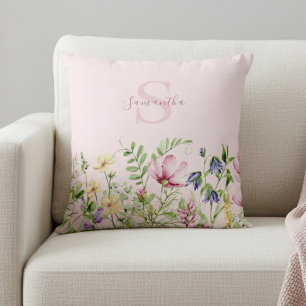 Almofada Travesseiro decorativo Floral Personalizado Rosa d