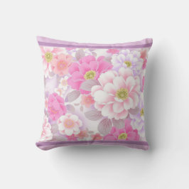 Almofada Travesseiro decorativo Floral Romântico