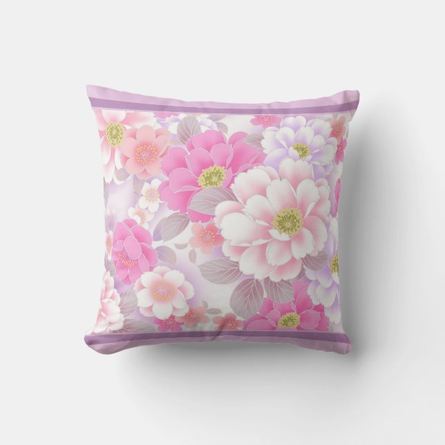 Almofada Travesseiro decorativo Floral Romântico (Frente)
