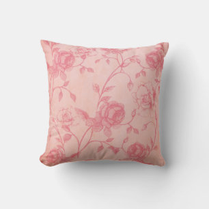 Almofada Travesseiro decorativo Floral Rosa
