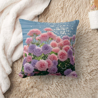 Almofada Travesseiro decorativo Floral - Rosa Pastel Cush D