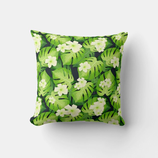 Almofada Travesseiro decorativo Floral tropical (Frente)