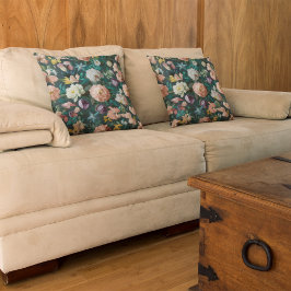 Almofada Travesseiro decorativo Floral Verde Vintage