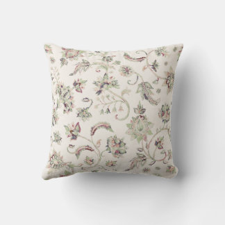Almofada Travesseiro decorativo Floral White Jacobean