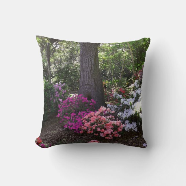 Almofada Travesseiro decorativo Floresta e Flores (Frente)