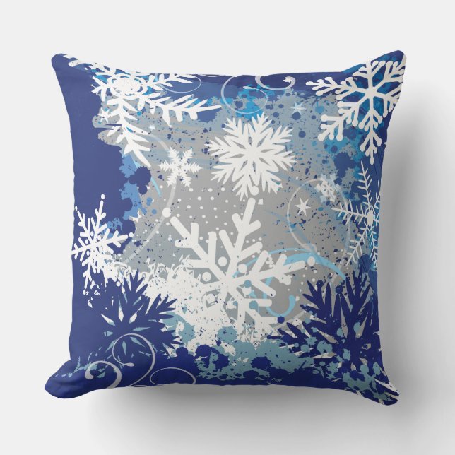 Almofada Travesseiro decorativo FROZEN WINTER DREAM Snowfla (Frente)