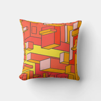 Almofada Travesseiro decorativo Funky Psychedelic Orange