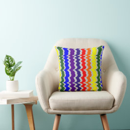 Almofada Travesseiro decorativo Funky Rainbow - Fundo da Ci