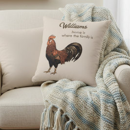 Almofada Travesseiro Decorativo Galo Onde a Família Está é 