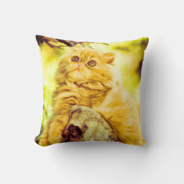 Almofada Travesseiro decorativo Gatinho amarelo