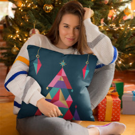Almofada Travesseiro decorativo Geométrico de Árvore de Nat