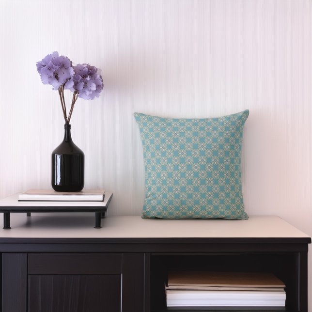 Almofada Travesseiro decorativo Geométrico de Teal Blue Ele (Criador carregado)