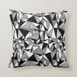 Almofada Travesseiro decorativo geométrico preto & branco
