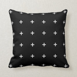 Almofada Travesseiro decorativo geométrico preto & branco